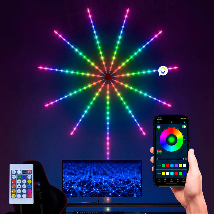 Cinta LED Fuegos Artificiales  App Bluetooth 180 LED RGB ECC180RGB