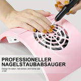 Aspiradora Profesional para Polvo de Uñas - Estación de Manicura USB para Salón y Hogar, Sistema Silencioso de Limpieza con Colector de Polvo para Artistas y Clientes, Sin Batería Necesaria, Diseño Elegante y Compacto, Construcción en Plástico