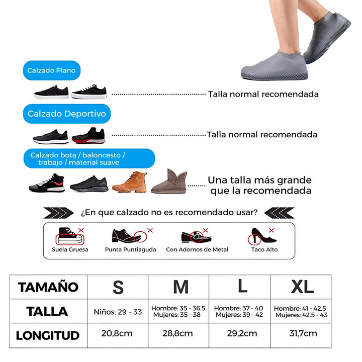 Botas Lluvia Cortas Impermeables Protector Lluvia Antideslizante 8030