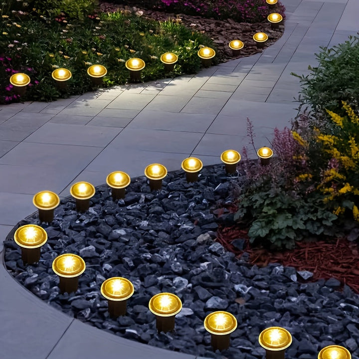 Luces Solares para Jardín: 15/30 LED, 4.82/7.8 metros, Material Plástico, 8 Modos, Impermeable, Carga Solar, Adecuadas para Césped, Villa, Calle, Caravana, Casa, Jardín, Ideal para Fiestas, Bodas, Cumpleaños y Festividades IP65 Tira de Luz Exterior