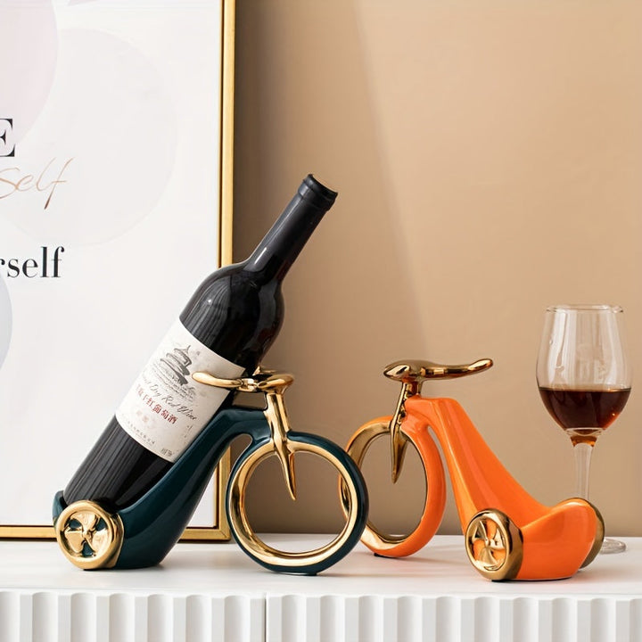 Estante de Vino con Forma de Bicicleta Vintage - Decoración Elegante para el Hogar y Exhibición de Almacenamiento para Cocina y Bar