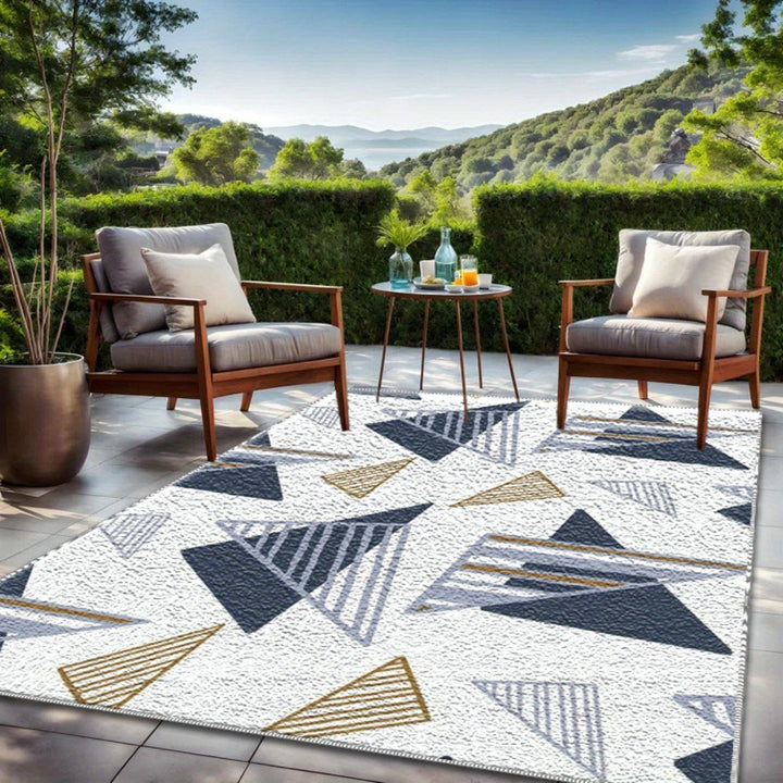 1 Alfombra Bohemia para Exteriores, Fácil de Limpiar y Plegable – Suave, Duradera y Lavable a Máquina para Sala, Dormitorio, Comedor o Jardín