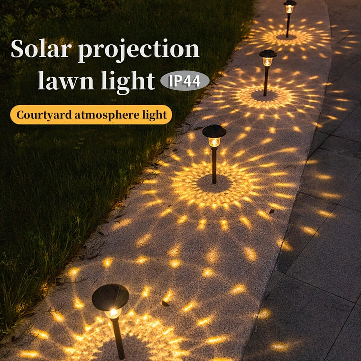 Conjunto de 6 Luces Solares LED para Paisajismo Exterior, Lámpara de Césped con Reflejo, Dos Colores Disponibles, Adecuado para Aceras, Patios, Jardines de Villas, Regalos Navideños y de Halloween