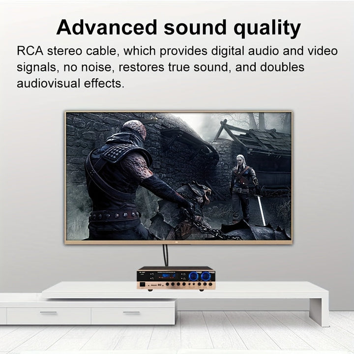 Cable doble naranja de 6,35 mm a doble RCA, adaptador divisor de cable de audio estéreo macho doble de 1/4 pulgada TS a 2 RCA macho estéreo