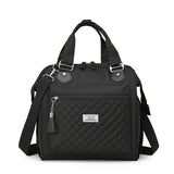 Estuche de almuerzo aislado elegante y casual con detalles acolchados en tela Oxford, ideal para el trabajo y camping, no apto para alimentos, regreso a clases