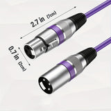 1pc 6M Cable de Microfono, Cable de Conexión de Audio, Nuevo Color Aleación de Zinc Cabeza Grande de Tres Núcleos Equilibrado Cañón Macho a Hembra Cable de Conexión de Consola de Mezcla de Audio