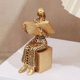 Figura femenina elegante de resina para lectura - Decoración perfecta para escritorio de oficina y bar, regalo ideal para esposa o pareja, decoración femenina