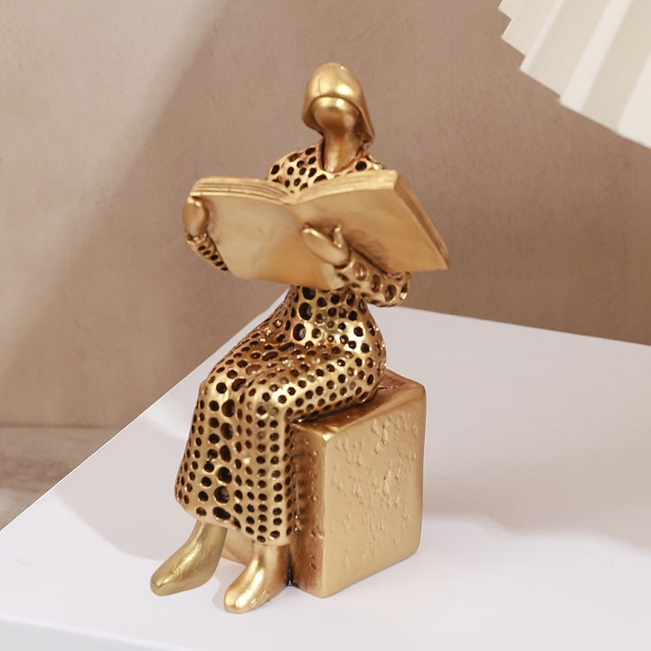 Figura femenina elegante de resina para lectura - Decoración perfecta para escritorio de oficina y bar, regalo ideal para esposa o pareja, decoración femenina
