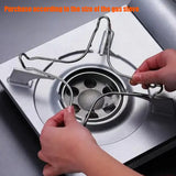 1 pieza, soporte de olla ajustable de acero inoxidable, estante de forma estrellada antideslizante para estufa de gas, soporte seguro para utensilios de cocina, se adapta a bases redondas puntiagudas y planas, accesorio de estufa para cocina, accesorio d
