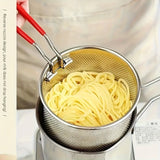 Fritadora profunda de acero inoxidable con cesta de filtro - Diseño compacto y fácil de usar, duradero y fácil de limpiar, perfecto para papas fritas crujientes, patatas fritas, pescado y pollo - Herramienta esencial de cocina para la cocina en casa.