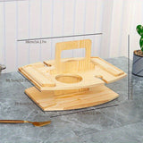 Estante de almacenamiento de madera de varios niveles - Mesa de picnic portátil al aire libre con base de madera sólida, perfecta para alimentos, vino y accesorios - Ideal para camping, picnics y reuniones, accesorios para picnic