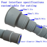 1pc Tubo de Drenaje Flexible de 6.56 Pies de Largo, Material Plástico Grueso y Extensible, Fácil Instalación con Cuatro Especificaciones de Interfaz (Diámetro Interior de 1/4", 20mm/22mm/28mm), Duradero para Lavadoras/Lavavajillas, Opciones de Corte Vers