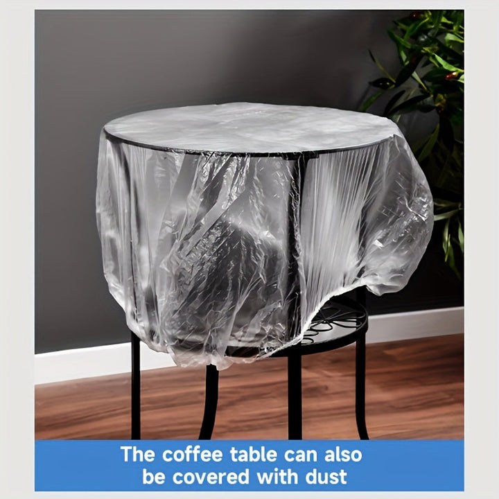 Cubierta de horno microondas de plástico, protección contra el polvo y la humedad, envoltura transparente para calentar alimentos, reutilizable y lavable, con organizador de escritorio para electrodomésticos de cocina