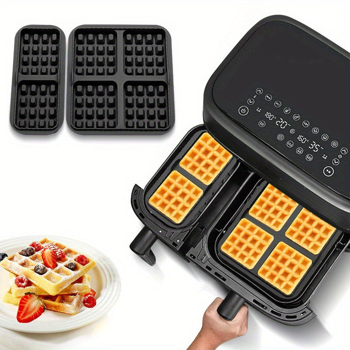 Juego de 2 moldes de waffle de silicona, perfectos para usar con for philips NA350 y Tefal EY9018, ideales para hornear y fáciles de limpiar, herramientas de cocina.
