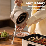 Exhausto de cocina portátil con 3 velocidades, pantalla de filtro desmontable, aceite adsorbido, ventilador de cocina mini para olla exprés y barbacoa al aire libre con 2/5/12 filtros