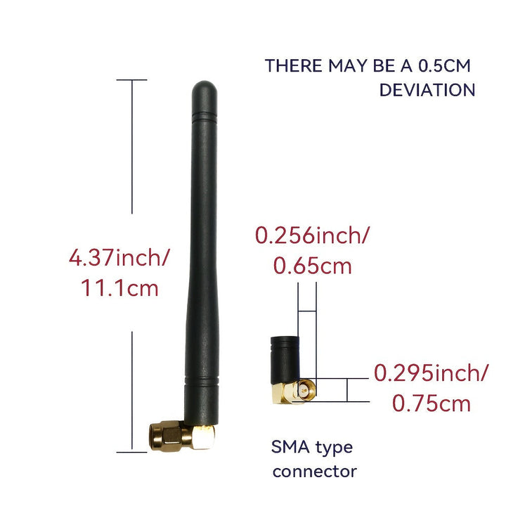 1/2/5pcs ETMY Antena Wi-Fi Externa Negra para Tarjetas de Internet - Conector SMA-M, Banda de 2.4GHz, Longitud de 11cm, Compatible con TP-Link AX200NGW, 8265AC, 7265AC, 9560AC, M.2 NGFF - Ideal para Router, Adaptador USB, Cámaras de Seguridad y Monitores