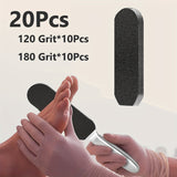 20/40/60 piezas de almohadillas de reemplazo para limpiapies - 120 grano y 180 grano, almohadillas de pedicura removibles gruesas/finas con agarre de silicona suave, base antideslizante para uso en salones y hogares, accesorios de pedicura, superficie te