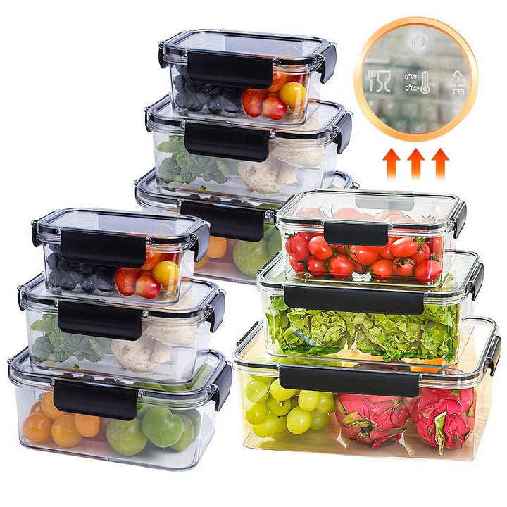 6 piezas de recipientes herméticos para alimentos de 16 oz, rectangulares, con tapa abatible, reutilizables, lavables a mano, multiusos, sin electricidad, incluye lonchera portátil para frutas, pasteles, pan, carne, almacenamiento de cocina, material PET