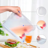 Bolsas Silicona x5 Hermética 400ml Reutilizables Para Alimentos MANA-0073