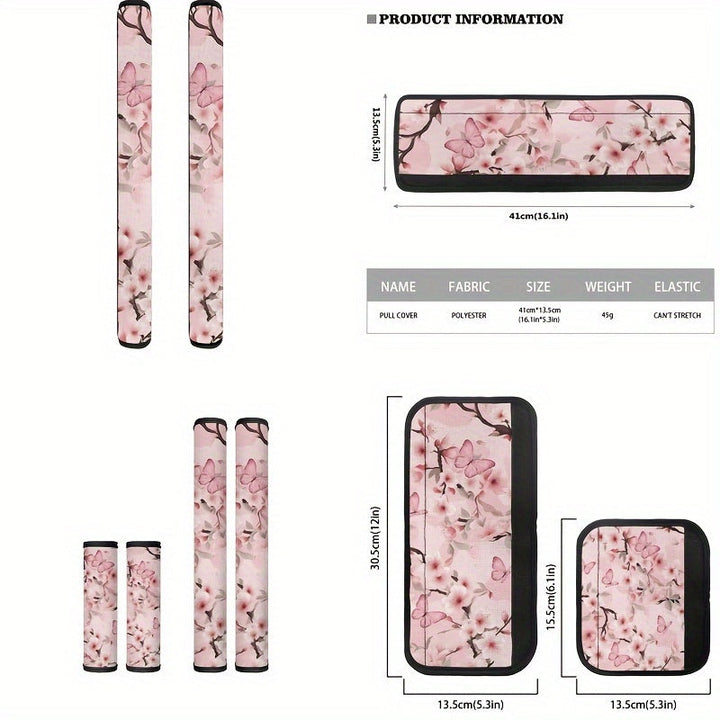 6pcs Cubiertas de Manijas para Electrodomésticos de Cocina con Mariposas y Libélulas - Fácil Instalación, Adecuadas para Microondas, Refrigeradores, Hornos y Armarios