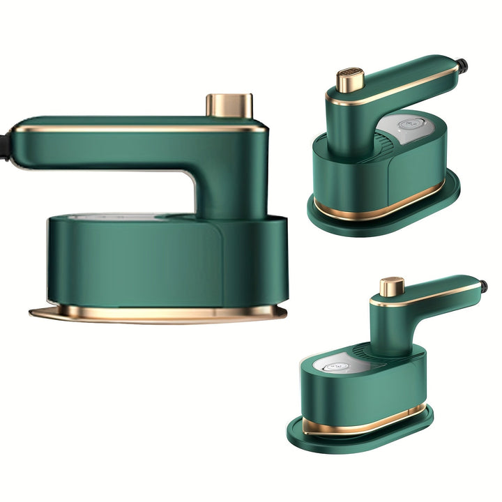 Plancha Portátil Mini de 1 Unidad con Calentamiento Rápido en 15s, Plancha Eléctrica a Vapor con Base Giratoria 180° - Ligera y Compacta para Viajes, Tela, Seda, Tejidos de Punto, Poliéster - Compatible con Enchufes US (110V) - Ideal para Viajeros y Prof