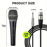 Micrófono Dinámico Portátil Profesional AmaceX GM58 con Interruptor de Encendido/Apagado, Cable de 5.0 metros - Ideal para Karaoke, Actuaciones en Vivo y Discursos