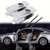 Proyector de Luz para Puerta LED BMW 2 piezas - Lámpara de Láser Transparente y Negra Luces de Cortesía para Matrícula, Accesorios Automotrices, 12-24V, Iluminación de Puertas de Coche | Carcasa Transparente | Luces Fáciles de Instalar, Proyector de Luz