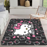 Alfombra suave y gruesa de Hello Kitty, antideslizante, para baño, sala, dormitorio o lavandería, lavable a máquina, de felpa y esponja para el hogar