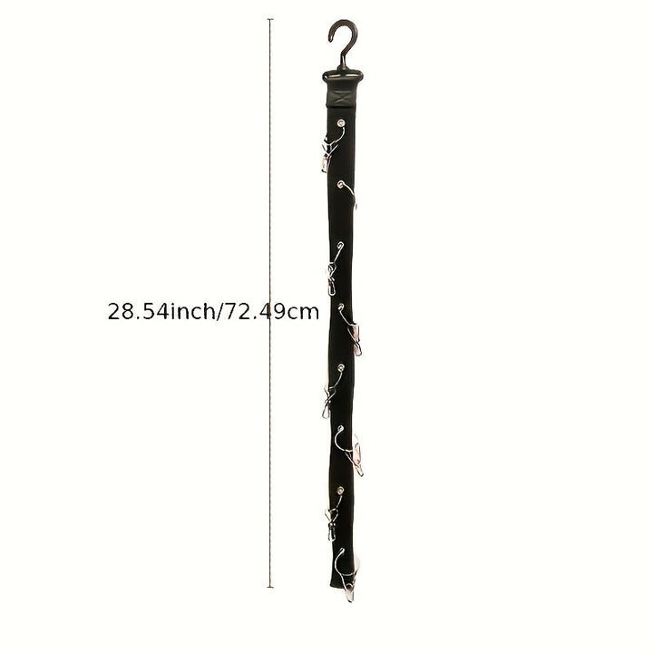 1pc Estante de sombreros de lona para montaje en pared, portátil, con 8 clips, 16 capacidad de almacenamiento colgante para gorras de béisbol