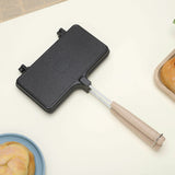 Hacer sándwiches rectangulares de aluminio no adherente con bandejas extraíbles - Calentamiento de doble cara, perfecto para hamburguesas de desayuno y sándwiches gruesos, compatible con estufas de gas, fabricante de sándwiches de desayuno | Utensilios d