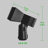 Soporte de clip para micrófono universal de 4 piezas para soporte de micrófono, compatible con adaptadores de 3/8" y 5/8