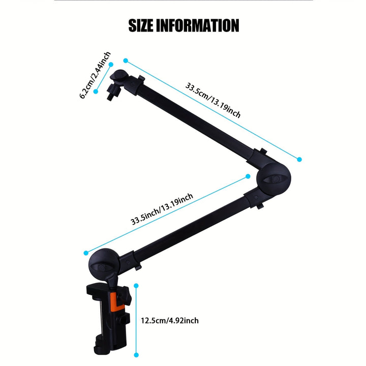 Soporte de micrófono profesional de hierro negro con brazo de boom, con gestión de cables - Estable y flexible, ajustable para transmisiones, podcasting, juegos, estudio y escenario, ideal para la configuración de estudio, escenario y programas de televi