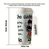 1 vaso térmico de acero inoxidable 304 de 18 oz con doble pared, tapa a prueba de fugas y correa para transportar, ideal para bebidas calientes y frías, listo para regalo, uso en oficina, gimnasio o casa