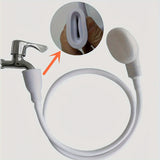 Cabezal de ducha retráctil con manguera flexible, fácil instalación sin herramientas, ideal para bañar mascotas y lavar el cabello, diseño ovalado en plástico duradero, sin fragancia, accesorio práctico para el baño