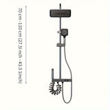 1 Juego de Ducha Termostática, Juego de Grifos de Ducha Digital, Cabeza de Ducha de Lluvia | Grifo de Ducha de Teclas de Piano, Juego de Mezclador de Ducha de Baño con Cabeza de Ducha de Lluvia, Espouta de Bañera, Ducha de Mano y Espray de Bidet, Montaje