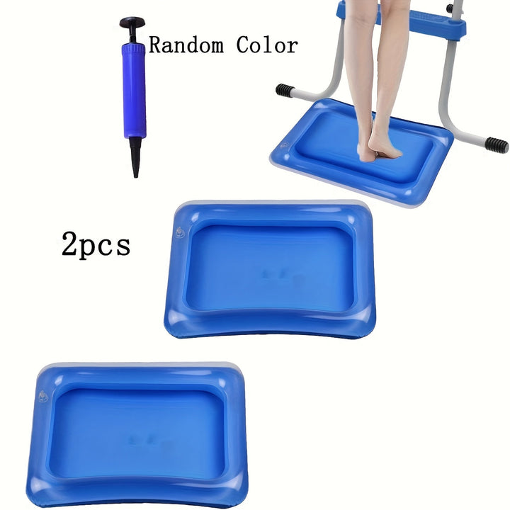 2 Piezas de Bañera Inflable Cuadrada para Piscina, Spa Portátil para Pies, Escalón y Set de Pedicura para Limpieza de Piscinas