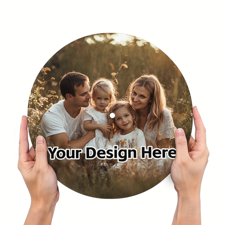 1 pieza de alfombrilla personalizada para giradiscos de vinilo RSHUBINO - Diseño de fotos personalizadas, base de goma antideslizante, regalo ideal para familiares y amigos, perfecto para vacaciones y cumpleaños, regalos para amantes de la música