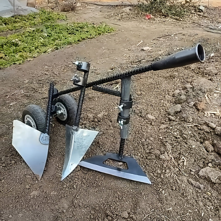 Herramienta de Jardinería 3 en 1 para Todas las Estaciones (Arar, Deshierbar y Aflojar) - Diseño Ergonómico con Ruedas Anticorrosivas para Pequeñas Granjas/Céspedes/Jardines - Regalo Perfecto para el Día del Padre/Aniversario, Accesorios de Jardinería, E