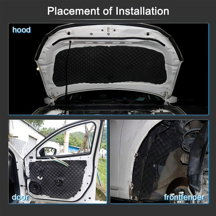 1 Rollo de Panel de Espuma Autoadhesiva de Alta Densidad para Insonorización, 40.13cm x 2.01cm x 101.6cm - Espuma de Caja de Huevos Acústica Negra para Capós de Motores de Coches, Paredes, Techos - Resistente al Calor, Reducción de Ruido, Ideal para Estu