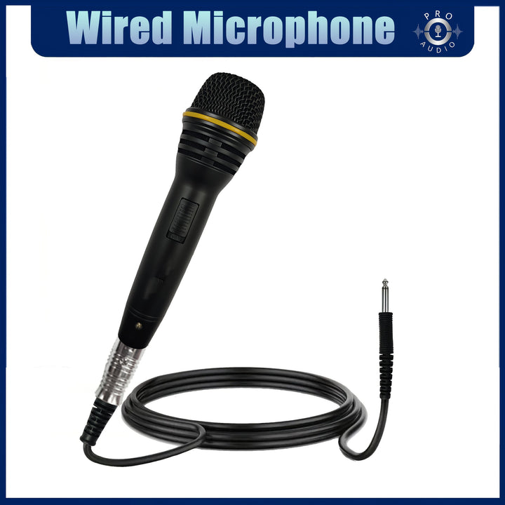 Micrófono dinámico profesional con cable y conector de 6,35 mm - Sonido de alta fidelidad, reducción de ruido, diseño negro para KTV, transmisión en vivo, reuniones y canto - Configuración fácil de enchufe y juego, grabación y uso en vivo múltiples, micr