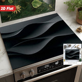 1 pieza Cubierta de Cocina Abstracto Diseño 2D Patrón - 71.12cm x 52.07cm Resistente a Arañazos y al Calor, Fácil Limpieza para Placas Inductoras, Cerámicas y Estufas, Decoración Moderna, Protector de Encimera, Material Easyclean