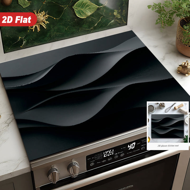 1 pieza Cubierta de Cocina Abstracto Diseño 2D Patrón - 71.12cm x 52.07cm Resistente a Arañazos y al Calor, Fácil Limpieza para Placas Inductoras, Cerámicas y Estufas, Decoración Moderna, Protector de Encimera, Material Easyclean