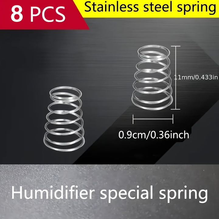 8 piezas de resortes de repuesto de acero inoxidable para difusor atomizador humidificador USB - No se necesita electricidad