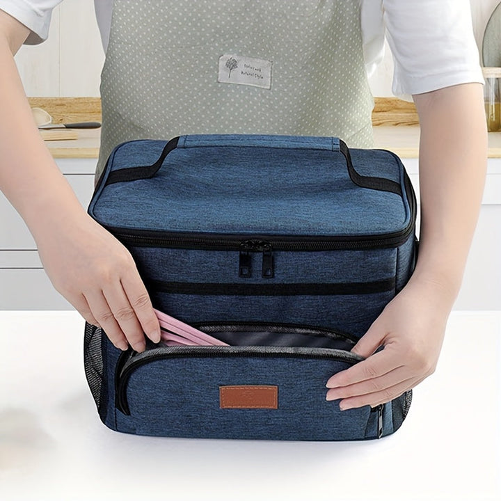 Nevera Térmica para Almuerzo Aislada y Antifugas, Bolsa de Transporte para Picnic al Aire Libre con Capas Reforzadas, Ideal para Escuela o Viajes – Bolsa Térmica para Comida No Alimentaria