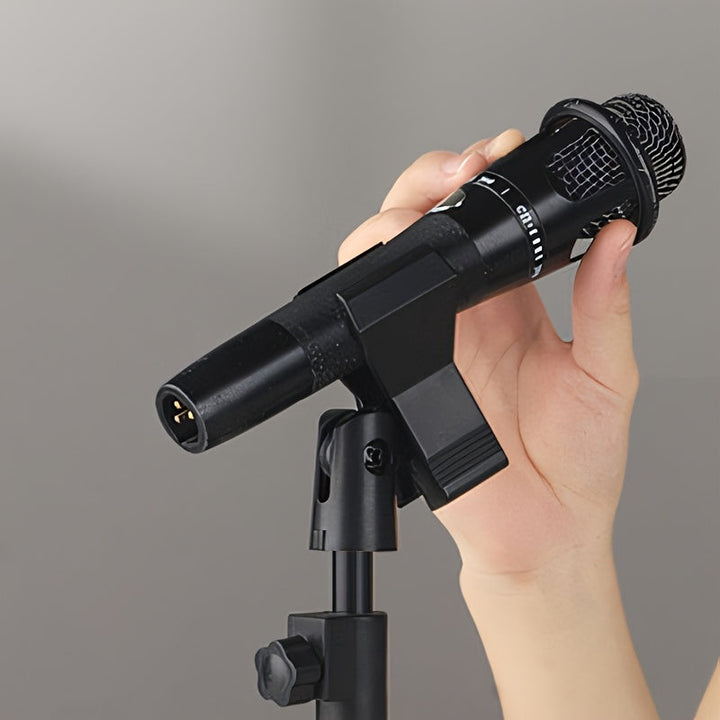 Soporte de clip para micrófono universal de 4 piezas para soporte de micrófono, compatible con adaptadores de 3/8" y 5/8