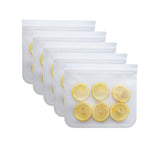 Bolsas Silicona x5 Hermética 400ml Reutilizables Para Alimentos MANA-0073
