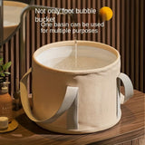 Baño de pies plegable y portátil con aislamiento - 5 capas de película de aluminio engrosada, cubo de spa de pies inodoro y sin cable, bañera profunda para uso en casa y viajes, beige, spa de pies de viaje, estética moderna, construcción duradera