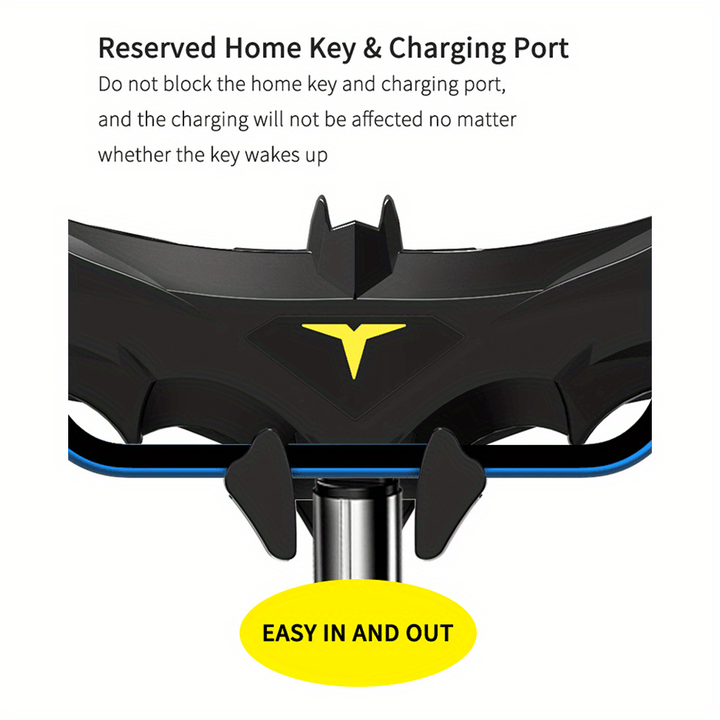 Soporte para Teléfono de Coche Batman de Warner Bros., Soporte en Forma de Murciélago, Compatible con Dispositivos de 10.16-16.51 cm