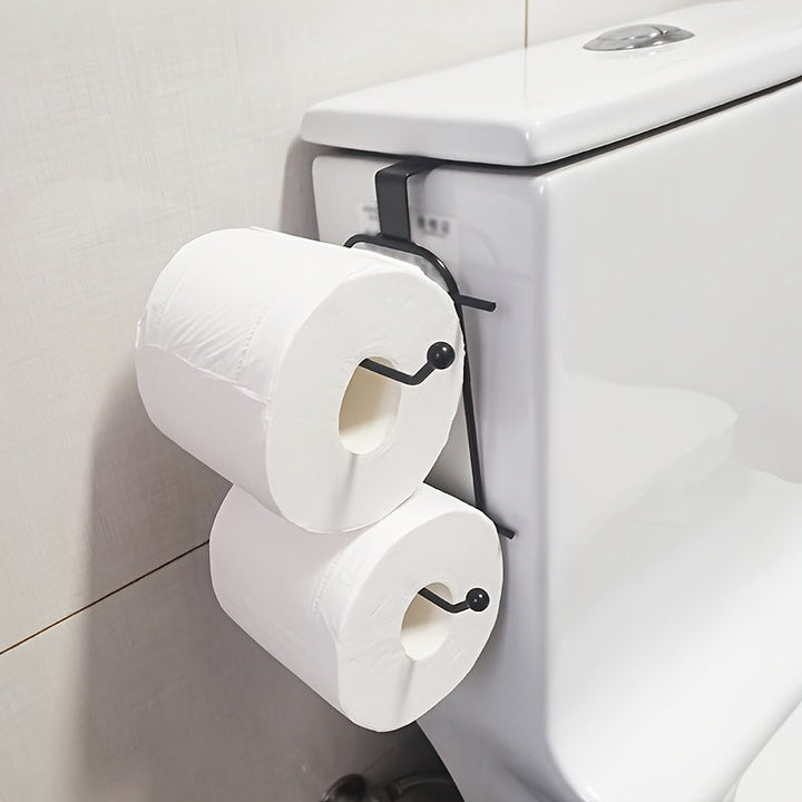 1 Pieza, Soporte Para Papel Higiénico, Estante De Almacenamiento De Rollos De Papel De Baño, Diseño De Gancho Para Soporte De Tejidos, Estante De Almacenamiento De Tejidos Ahorrador De Espacio, Accesorios De Baño