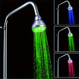 Rociador de ducha redondo con cambio de color intermitente y temperatura auto-activado LED